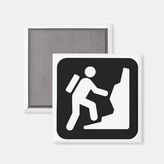 Bergbeklimmersymbool Magnet (Voorkant / Achterkant)