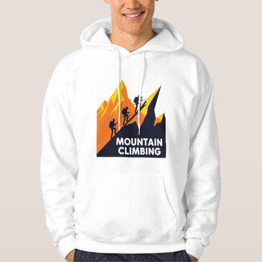 Bergbeklimming avontuur Silhouet Hoodie (Voorkant)