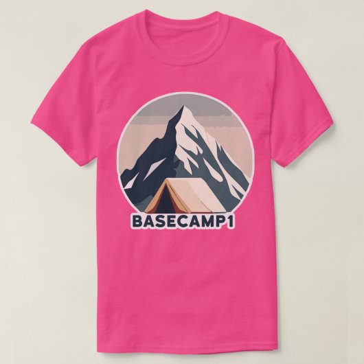 Bergbeklimming basiskamp t-shirt (Design voorkant)