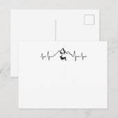 bergbeklimming hartslag briefkaart (Voorkant / Achterkant)