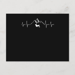 bergbeklimming hartslag briefkaart