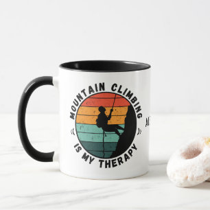 bergbeklimming is mijn therapie mok