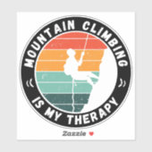 bergbeklimming is mijn Therapy White Option Sticker (Vel)
