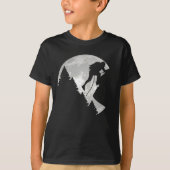  bergbeklimming op maan rots t-shirt (Voorkant)