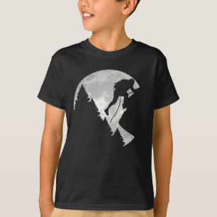  bergbeklimming op maan rots t-shirt