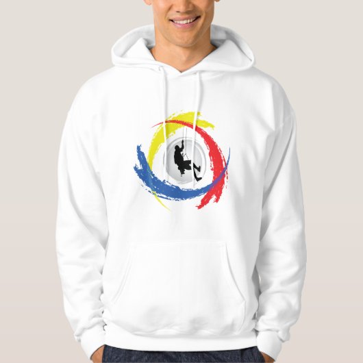 Bergbeklimming Tricolor Emblem Hoodie (Voorkant)