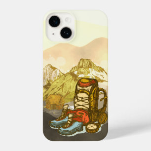 bergbeklimming wandelende fitnesssport iPhone 14 hoesje
