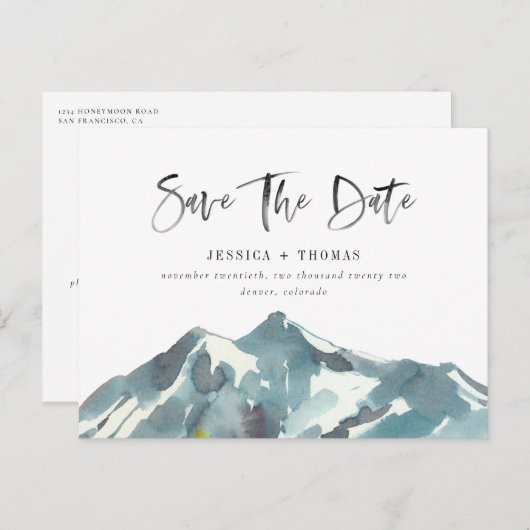 Bergbekroop sparen het Briefkaart van de Datum (Voorkant / Achterkant)