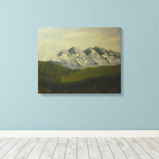 Bergbereik Canvas Afdruk (Insitu (Houten vloer))