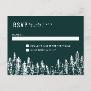 Bergbereik RSVP-kaart RSVP Kaartje