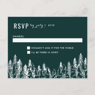 Bergbereik RSVP-kaart RSVP Kaartje