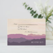 "Bergbereik" Wedding RSVP Briefkaart 3,5 inch x5" (Staand voorkant)