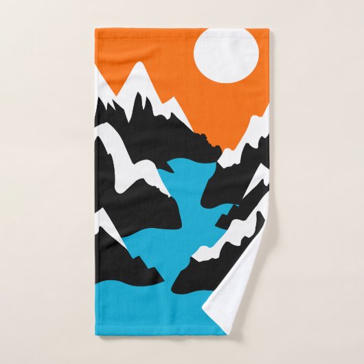 Bergbereiken langs rivierlandschap bad handdoek (Handdoek)