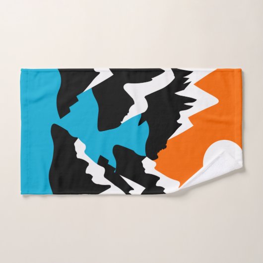 Bergbereiken langs rivierlandschap bad handdoek (Handdoek)