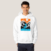 Bergbereiken langs rivierlandschap hoodie (Voorkant volledig)