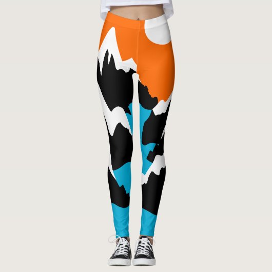 Bergbereiken langs rivierlandschap leggings (Voorkant)