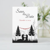 Bergberen Save the Date Trouw Aankondiging (Staand voorkant)