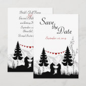 Bergberen Save the Date Trouw Aankondiging (Voorkant / Achterkant)