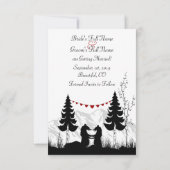 Bergberen Save the Date Trouwkaart (Achterkant)