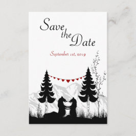 Bergberen Save the Date Trouwkaart Aankondiging