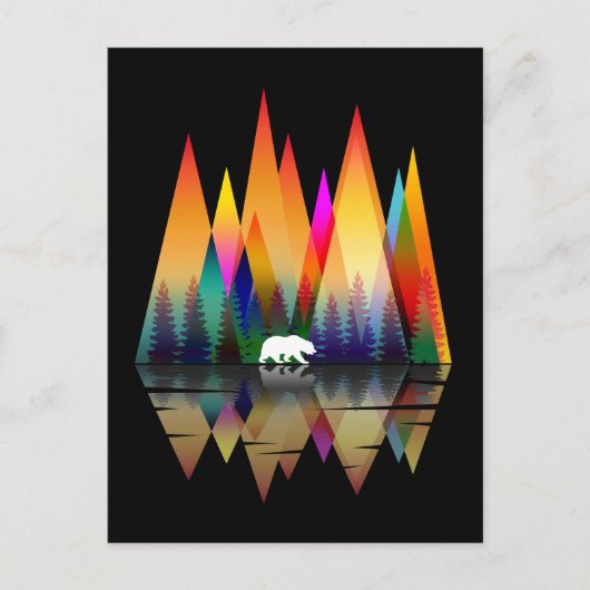 BERGBERENREGENBOOG BRIEFKAART (Voorkant)