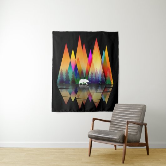 BERGBERENREGENBOOG WANDKLEED (In situ)
