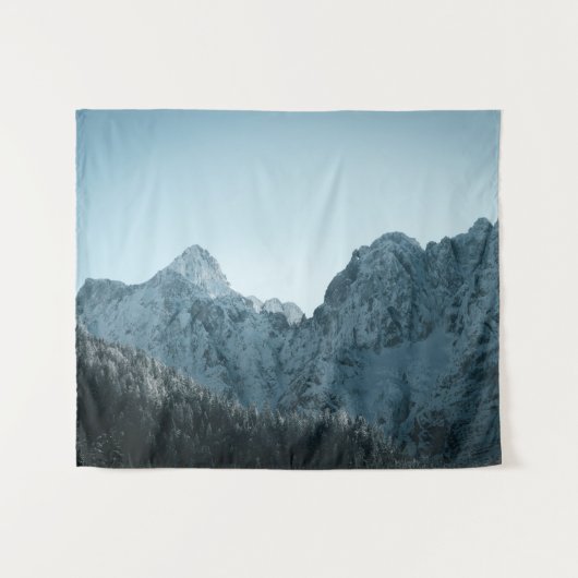 Bergbergen en sparserbos wandkleed (Voorkant (horizontaal))