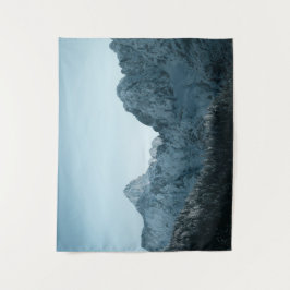 Bergbergen en sparserbos wandkleed