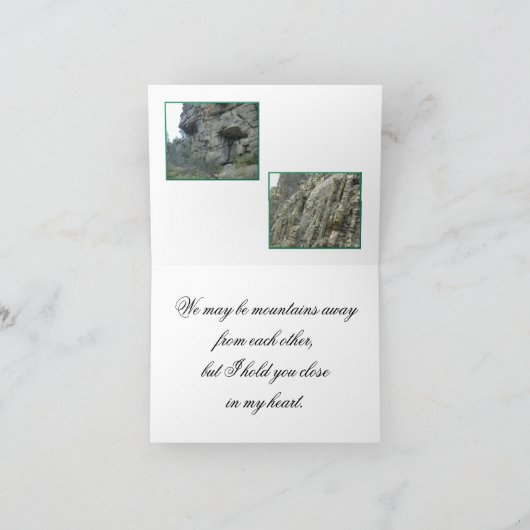 Bergbergen weg maar in mijn hartkaartjes kaart (Binnen)