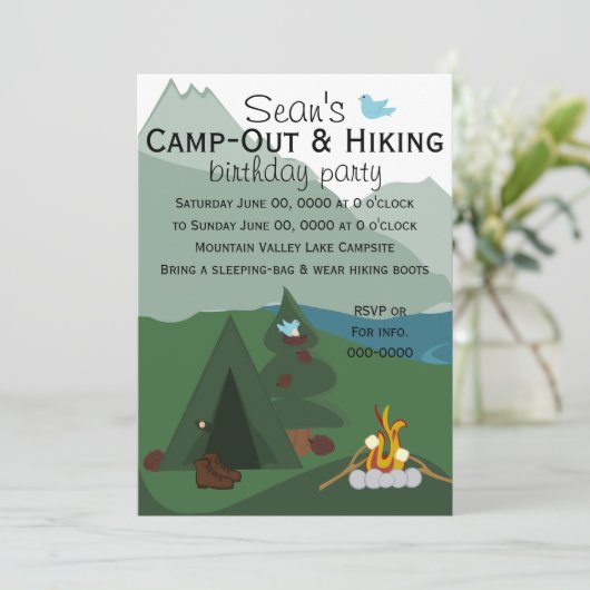 Bergbergkampering Kaart (Staand voorkant)