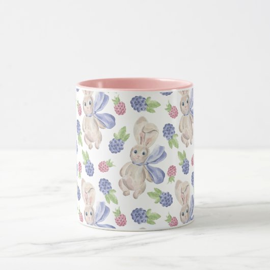 Bergbes met bunny waterverf mok (Midden)