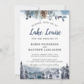 Bergbestemming, Aquarel Bos Bruiloft Kaart (Voorkant)