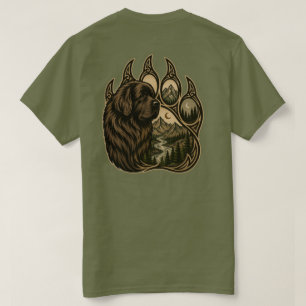 Bergbewaker – Newfoundland Paw Art T-shirt