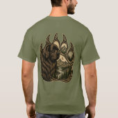 Bergbewaker – Newfoundland Paw Art T-shirt (Achterkant)