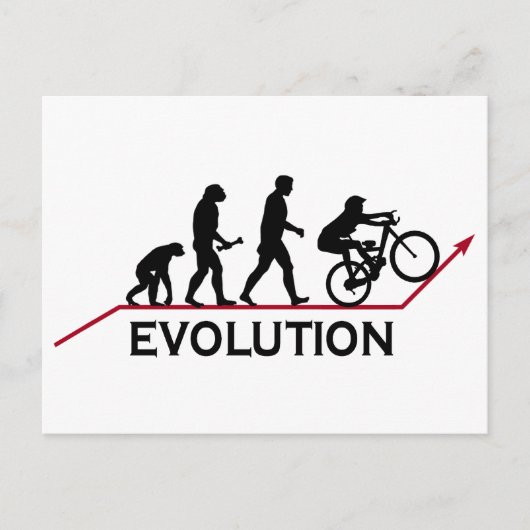 Bergbike Evolution Briefkaart (Voorkant)