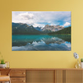 Bergblauw meer canvas afdruk (Insitu (Woonkamer))