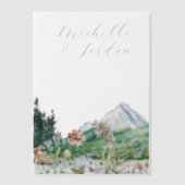 bergbloei | Elegante Vellum Overlay Uitnodigingen (Voorkant)