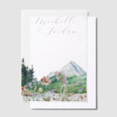 bergbloei | Elegante Vellum Overlay Uitnodigingen (Offset)