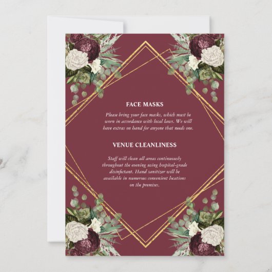 Bergbloem met roos kaart (Achterkant)