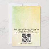 Bergbloemen Rustieke QR Code Huwelijk Kaart (Achterkant)