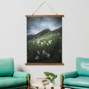 Bergbloemen van Golica en Narcissus Hangend Wandkleed
