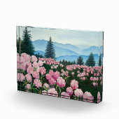 Bergbloemolie Spinend landschap Afdrukken Fotoblokken (Rechts)