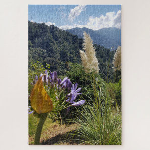 Bergbloesem aan de rand van het licht legpuzzel