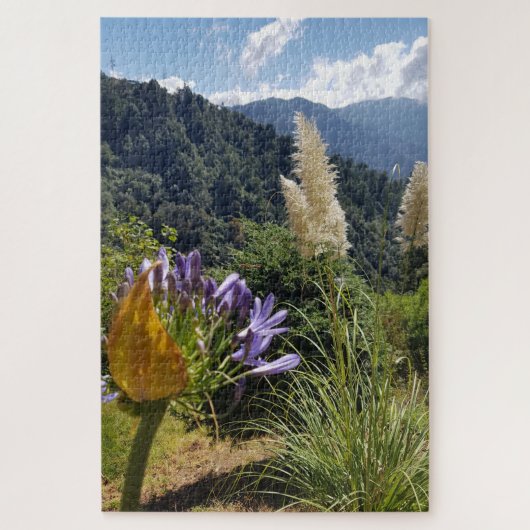 Bergbloesem aan de rand van het licht legpuzzel (Verticaal)