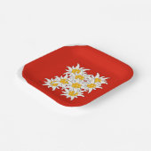 Bergblume Edelweiss Teller Papieren Bordje (Gebogen)