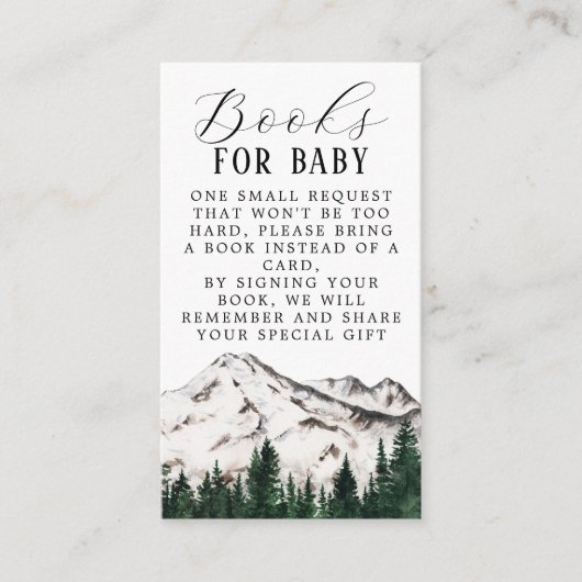 Bergboeken voor Baby Enclosure Kaart (Voorkant)