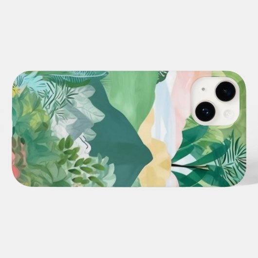 Bergbomen en palmbomen Case-Mate iPhone case (Achterkant (horizontaal))