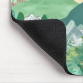 Bergbomen en palmbomen muismat (Hoek)