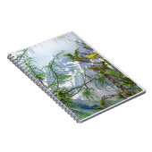 bergbomen, natuur, boslandschap notitieboek (Rechterzijde)