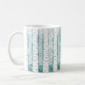 Bergbomen sneeuwvlokken winterbos gestript koffiemok (Links)